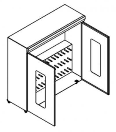 Шкаф озонирования и сушки одежды и обуви (нерж.) 2400х2400х800мм 